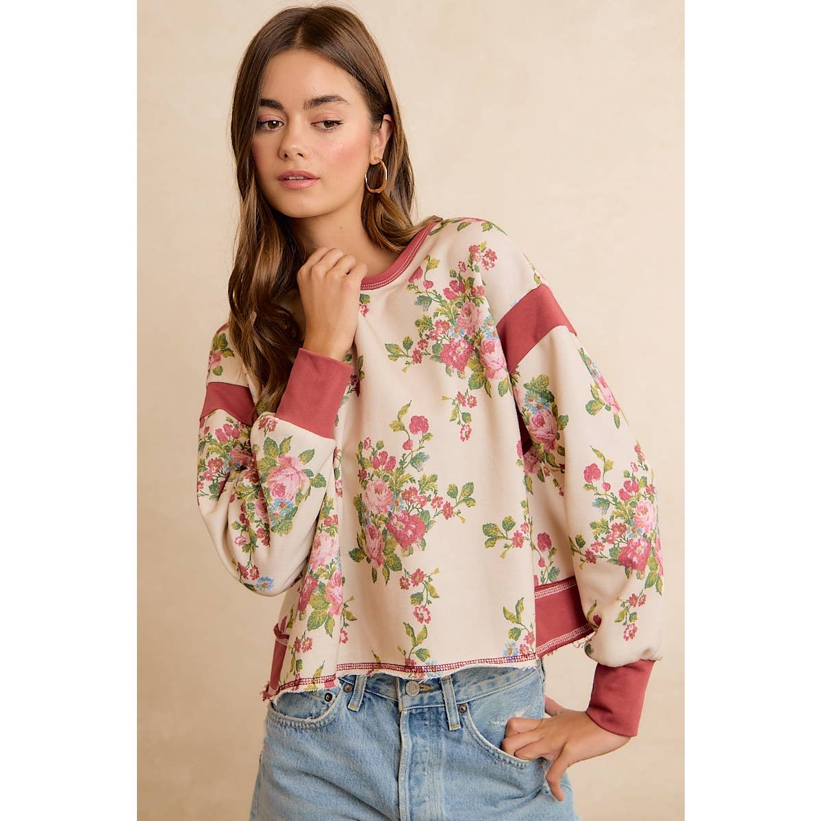 Cozy Blooms Open-Back Top